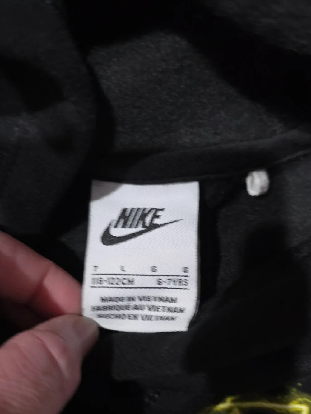 Nike Black Pullover‎ Hoodie with Neon Yellow Logo